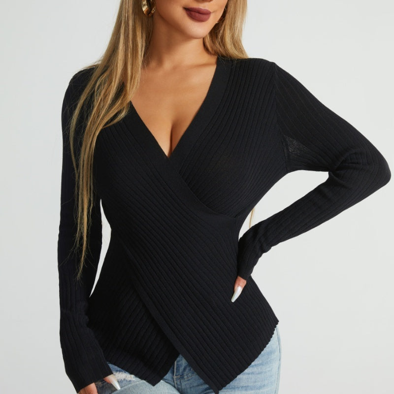 ChicCross Damen Asymmetrischer Cross-Pullover