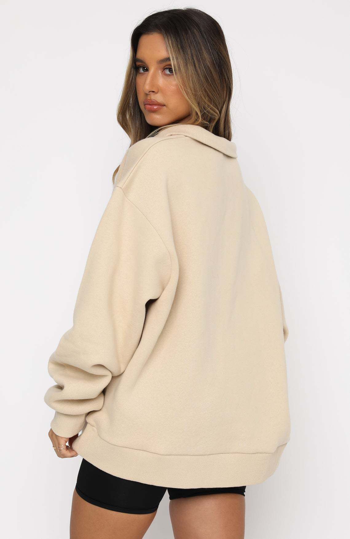 Lässiger Halb-Zip-Pullover – Langarm Sweatshirt mit Reißverschluss