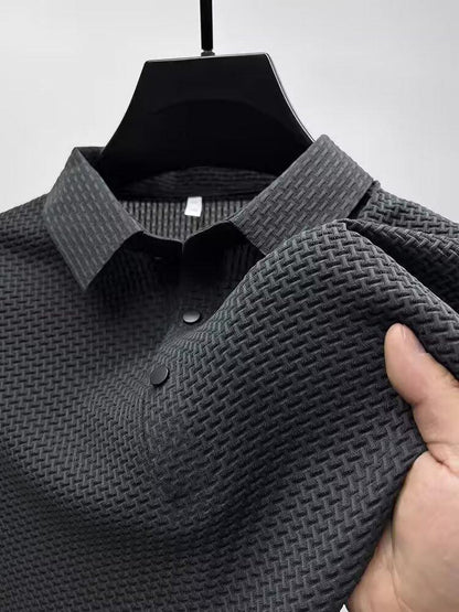 Retro polo gömlek erkek yeni yaz düz renk yaka yarım kollu gömlek üst trend kısa kollu tişört