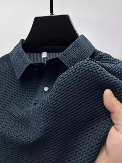 Retro polo gömlek erkek yeni yaz düz renk yaka yarım kollu gömlek üst trend kısa kollu tişört