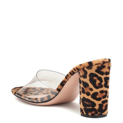 European and American Fashion Sandals – PVC Chunky Heel Women