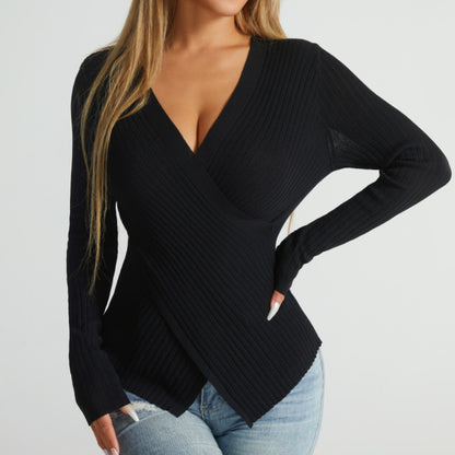 ChicCross women's asymmetrical cross sweater